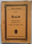 Edition Eulenburg no 254 - Bach Brandenburg Concerto No. 3 G major Sol majeur G dur