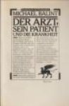 BALINT, MICHAEL - Der Arzt, sein Patient und die Krankheit