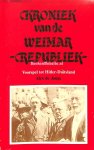 Jonge, Alex de - Kroniek van de Weimar Republiek