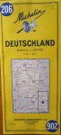 map. kaart. karte. - Michelin Deutschland 206.