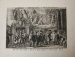 Aveele, Johannes van den (c. 1655-1727) - [Antique print, etching, Utrecht, Disaster year, Rampjaar 1672] Het Afdancken der Regeerende Heeren [series title: Uytrechts Veranderingen Voorgevallen in de jaren 1672], 1 p.