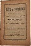 - [Legal publication, public tender, Vlaardingen, 1914, Rare] Bestek en voorwaarden waarnaar zal worden aanbesteed het bouwen van het vrijstaand woonhuis met bijbehorende werken aan den Schiedamschen weg te Vlaardingen voor rekening van den Heer...