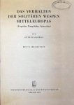 Günter Olberg - Das Verhalten der Solitären Wespen Mittekeuropas