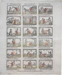  - Centsprent: Hier hebt gy agtien fraaije Prentjes, / Ziet lieve Kinderen deze ventjes [scenes of farming, hunting, fishing] No 21.