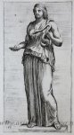Perrier, François (1594-1649) - [Antique print, etching/ets, Rome] Circe, Vestal Virgin /Kirke, de vestaalse maagd. ['Segmenta nobilium signorum et statuarum.'], published 1638.