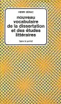 Benac, Henri - Nouveau vocabulaire de la dissertation....