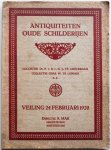 Mak A - Antiquiteiten oude schilderijen Collectie Dr.P.v.H v/h te Amsterdam Collectie Chas.W. te Londen Veiling 24 februari 1920