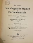 Sigfrid Karg Elert - Grundlegenden studien Im harmoniumspiel