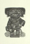 Strik, Lou. - Exlibris voor Jan Rhebergen.