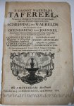 Romeyn de Hooghe (1645 - 1708) [?] - [Two antique prints, title page with vignettes] 'T GROOT WAERELDS TAFEREEL..., published 1715, 2 pp.