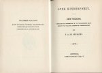 Genestet, P.A. de - Over Kinderpoezy, eene voorlezing gehouden te Rotterdam in de Hollandsche Maatschappy van Fraaije Kunsten en Wetenschappen