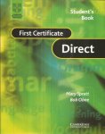 Spratt, Mary / Obee, Bob - First Certificate - Direct - Student's Book