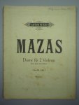 Mazas, F - Duette für 2 Violinen Opus 70, heft 1 (Hermann)