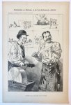 Braakensiek, Johan (1858-1940) - [Original lithograph/lithografie by Johan Braakensiek] Chamberlain en Kitchener in het Zuid-Afrikaansche Abattoir, 20 October 1901, 1 pp.