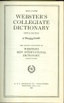  - Webster's Collegiate Dictionary - Fifth edition