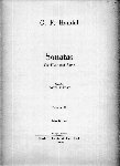Handel, G.F. - Sonatas For Flute and Piano. Edited by Louis Fleury. Volume 2 (Sonatas V-VIII)