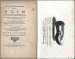 Jan van den Poll - Ter gedachtenisse Van den Duim des metalen gedenkbeelds, Door den Hartog van Alba voor zich opgerecht in het kasteel van Antwerpen; Voorheen in bewaringe van den heere Pieter Korneliszoon Hooft, Drossaert van Muiden, Nu in eigendom van den wel...