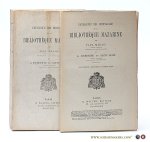 Marais, Paul / A. Dufresne De Saint-Léon. - Catalogue des incunables de la bibliothèque Mazarine & Supplément, additions et corrections [ 2 volumes ].