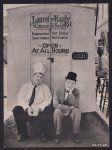 Oliver Hardy - Vizelstraat 95 Amsterdam - (RECLAME / ADVERTENTIE - ADVERTISEMENT) Laurel and Hardy photo advertising  (card) 20,5x28 Cm