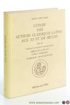 Munk Olsen, B. - L'étude des auteurs classiques latins aux XIe et XIIe siècles. Tome II. Catalogue des manuscrits classiques latins copiés du IXe au XIIe siècle. Livius - Vitruvius - Florilèges - Essais de Plume.