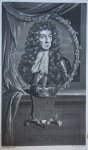 Drevet, Pierre (1663-1738) after Werff, Adriaen van der (16595-1722) - [Portrait print, etching and engraving] Portrait of Charles II/Karel II van Engeland, 1707.