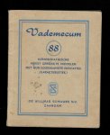 Swabe, Willmar - Vademecum 88 homeopatische meest gebruikte middelen met hun voornaamste indicatie Dr. Willmar Schwabe BV, fabriek van homeopathische geneesmiddelen, aanvankelijk gevestigd te Zaandam, in 1981 verplaatst naar Alkmaar. De basis  bedrijf werd in ...