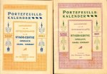 ENSCHEDÉ en ZONEN, Joh. - Portefeuille-kalender aangeboden aan de inteekenaars op de stads-editie Oprechte Haarl. Courant. Zomer- en winterdienst 1906-1907 door de uitgevers Joh. Enschedé en Zonen, Haarlem.