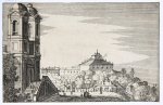 Claes Jansz Visscher (1586/87-1652) after Willem van Nieulandt II (1584-1635) - [Antique print, etching/ets, Rome] View on the church of Trinitá dei Monti [Roman views], published 1618.