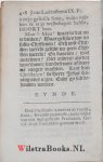 Lodenstein [Lodensteyn, Lodensteijn], Jodocus van - J. van Lodensteyns Negen predicatiën, over eenige stoffen, dewelke heel selden werden geleert en noch minder gepractiseert / Nagesien, ter druk-pers bequaam gemaakt, en verrykt met een voorreden : als ook, met een Beschryving van het leeven en...