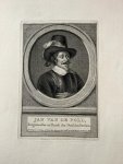 Houbraken, Jacob. - Antique print, engraving | Portret van Amsterdamse burgemeester Jan van de Poll door Houbraken, published 1796, 1 p.
