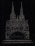 ROUWKAART - Overlijdenskaart van Marie-Caroline Vermeerre, weduwe van Liévin-François De Keyser, overleden te Gent op 22 juni 1841 (Placard mortuaire à la cathédrale pour service funèbre).