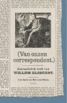 Willem Elsschot 11097 - Van onzen correspondent journalistiek werk van Willem Elsschot