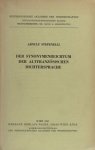 Stefenelli, Arnulf. - Der Synonymenreichtum der altfranzösischen Dichtersprache.
