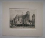antique print (prent) - Rotterdam. Laurenskerk.