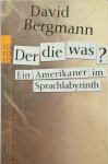 Bergmann, David - Der, die, was? Ein Amerikaner im Sprachlabyrinth