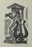 Backer, Denijs de. - Exlibris voor Jef Arras. (Erato).