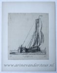 Gerrit Groenewegen (1754-1826) - [Antique print, etching] een Gaffel schip; Verscheyde soorten van HOLLANDSE Vaartuigen... (serie title - B), published 1787, 1 p.