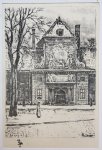 Paul van Alff (1895-1962) - [Modern print, lithography] "Hofje van Nieuwkoop, Prinsengracht" (The Hague), published ca. 1950