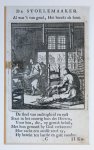 Luyken, Jan (1649-1712) and Luyken, Caspar (1672-1708) - Antique print/originele prent: De Stoelemaaker/The Chair-Maker. Luyken, Jan (1649-1712) and Luyken, Caspar (1672-1708) - Antique print/originele prent: De Stoelemaaker/The Chair-Maker.