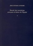 Jean Antoine Letronne 226555 - Recueil des inscriptions grecques et latines de l'Égypte