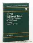 Bergmann, Werner (ed.). - Error Without Trial. Psychological Research on Antisemitism.