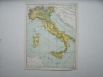 antique map (kaart). - Italie. (Italia).