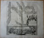 Mosburger, G. L.  Vianen, J. van - Plan de la situation ou la bataille de Ramillis 1706  [Ramillies]