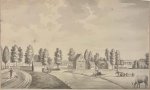 Unknown maker - Antique drawing Het Gooi | View on the so called Gooische Gat (Gooise Gat), ca. 1800,  1 p.