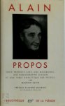 Alain - Propos