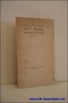VAN BRABANT, Luc; - HET BOEK ANALENE. GEDICHTEN,