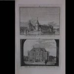 De Steeg. - 't Huis Middagten tegen dde Veerpoort en van ter Zyde te zien. / 't Huis Middagten van vooren door de Voorpoort te zien.