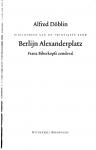 Alfred Doblin - Berlijn Alexanderplatz   Franz Biberkopfs zondeval   Bibliotheek van de twintigste eeuw