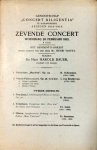 Bauer, Harold: - [Programmheft] Genootschap Concert Diligentia te `s-Gravenhage. Seizoen 1912-1913. Zevende concert. Het Residentie-Orkest. Solist: de heer Harold Bauer, pianist uit Parijs