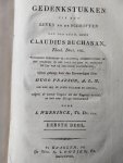Buchanan, Claudius - Pearson Hugo A.L.M. - Werninck J. Th. Dr. enz. - Gedenkstukken uit het leven en de schriften van den eerw. heer Claudius Buchanan, theol. doct. enz, (Deel 1)
